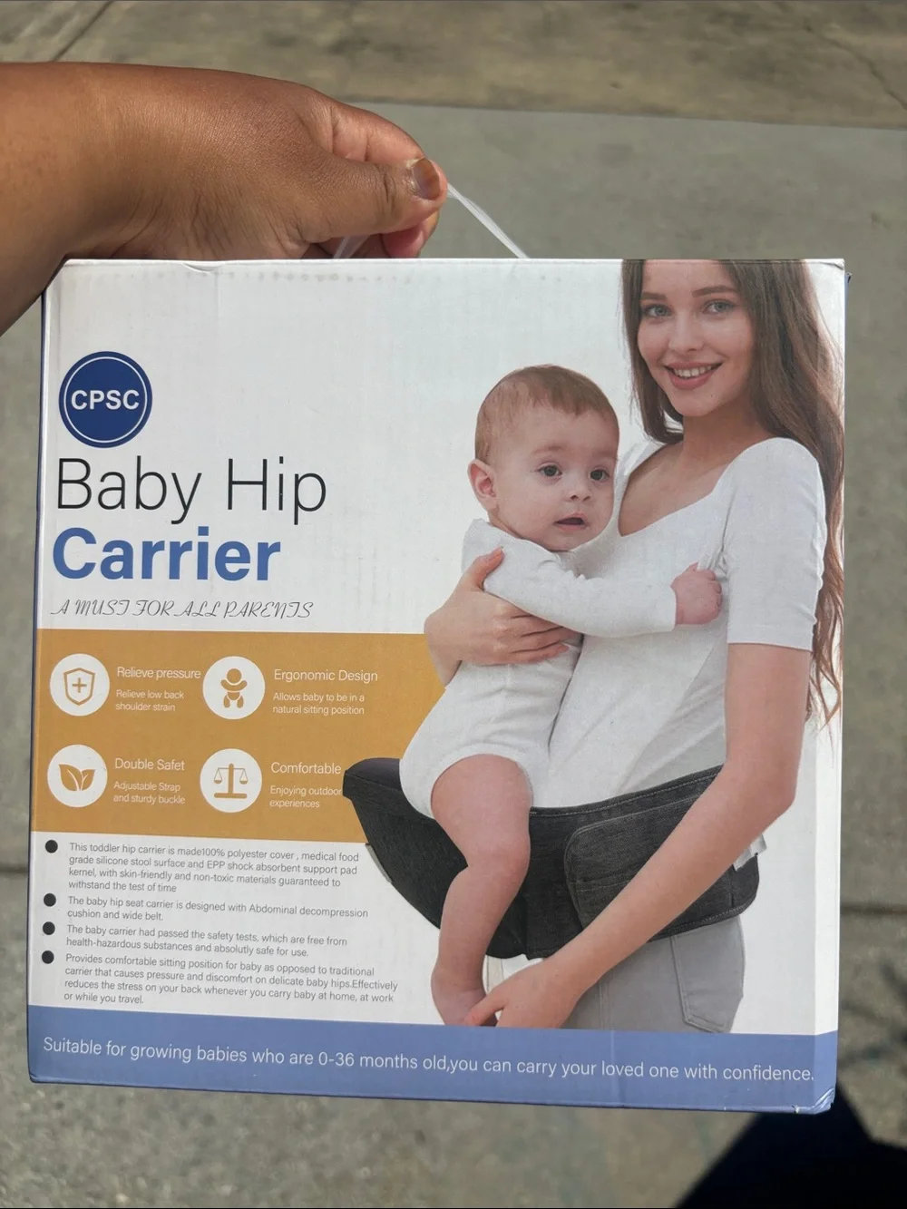 Baby Hip Carrier - Black